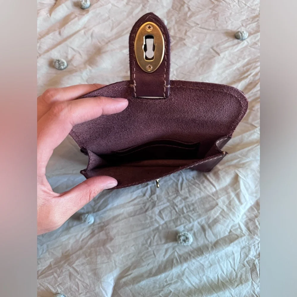 Vintage brown leather Fossil wristlet, EUC, amazing quality and style - Picture 3 of 4